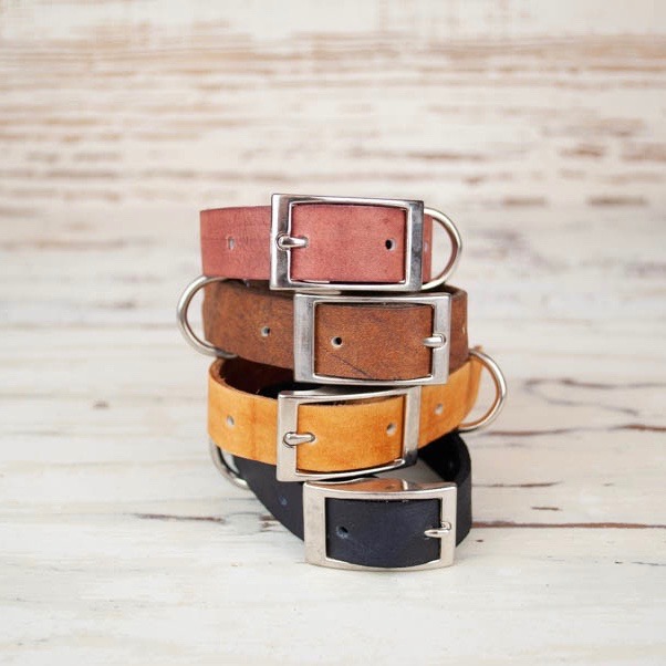 leather collars for small dogs